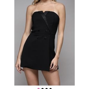 BNWOT Topshop tuxedo strapless romper